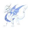 Round icon by jibidivu Fullbody art of a white dragon who was drawn in such a way that it forms a circle, with a blue background